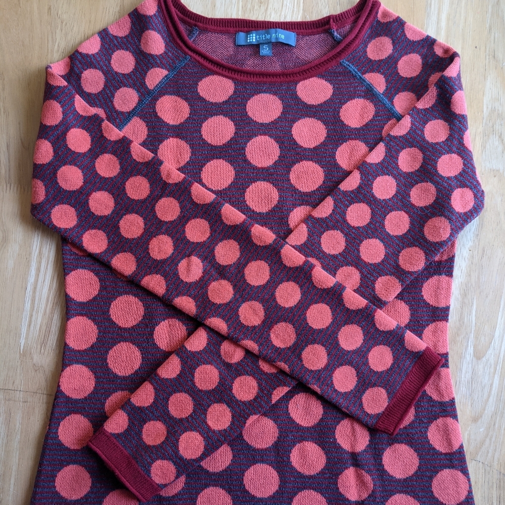 Title Nine Polka Dot Sweater